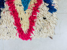 Load image into Gallery viewer, Multicolor Diamond Patterns Moroccan rug 3x6 ft - N7062, Runner, The Wool Rugs, The Wool Rugs, 
