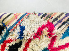 Load image into Gallery viewer, Moroccan Rug,  Boucherouite Rug,  Berber Rug,  Runner Rug,  Vintage Rug,  Area Rug,  Colorful Rug,  Abstract Rug,  Free Shipping,  Handmade Rug,  Handwoven Rug,  Living Room Rug,  Soft Rug,  Home and Living,  Floor and Rugs.
