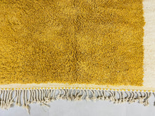 Load image into Gallery viewer, Yellow Moroccan rug - Beni Ourain rug - Handmade rug
