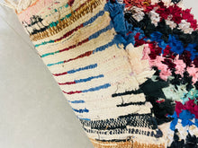 Load image into Gallery viewer, Handwoven Artisanal Moroccan Boucheroutie rug 3x8 ft - N7075, Boucherouite Rugs, The Wool Rugs, The Wool Rugs, 
