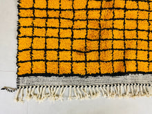 Load image into Gallery viewer, Mustard yellow Moroccan rug - Custom size rug
