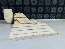 Load image into Gallery viewer, boho rug, Moroccan area rug, shag rug, custom boujad rug, Moroccan rug, Custom area rug, Beni ourain rug, berber rug, custom rugs, strips rug, Wool rug
