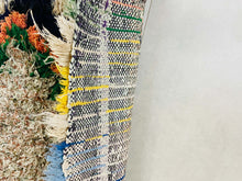 Load image into Gallery viewer, Moroccan Rug, Old Moroccan Rug, Boucherouite Rug, Vintage Rug, Colorful Rug, Wool Berber rug, Small Rug, Flat Weave, Geometric rug, Unique Carpet, Area rug, Soft Wool rug, Authentic rug
