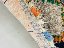 Load image into Gallery viewer, Moroccan Rug, Old Moroccan Rug, Boucherouite Rug, Vintage Rug, Colorful Rug, Wool Berber rug, Small Rug, Flat Weave, Geometric rug, Unique Carpet, Area rug, Soft Wool rug, Authentic rug

