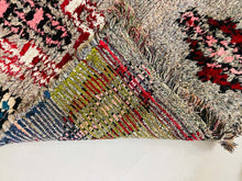 Load image into Gallery viewer, Moroccan Rug, Morrocan Rug, Boucherouite Rug, Runner Rug, Vintage Rug, Vintage Boucherouite, Bohemian Rug, Soft Wool Rug, Long Runner Rug, Abstract Rug, Berber Rug, Tapis Marocain, Colorful Rug
