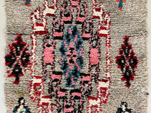 Load image into Gallery viewer, Moroccan Rug, Morrocan Rug, Boucherouite Rug, Runner Rug, Vintage Rug, Vintage Boucherouite, Bohemian Rug, Soft Wool Rug, Long Runner Rug, Abstract Rug, Berber Rug, Tapis Marocain, Colorful Rug
