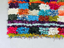 Load image into Gallery viewer, Colorful rug 3x6 ft - N7138 (Copy), Boucherouite Rugs, The Wool Rugs, The Wool Rugs, 
