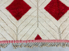 Load image into Gallery viewer, Gorgeous Beni Ourain Custom rugs, Red Moroccan Custom Wool Carpets Geometric Beni Ourain Rug, Handmade Wool Rug Bohemian, berber Carpets