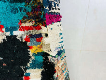 Load image into Gallery viewer, Boucherouite Moroccan Rug, Handwoven Boucherouite Rug, Colorful Moroccan Rug, Eco-friendly Moroccan Rug, Bohemian Moroccan Rug, Moroccan Rag Rug, Unique Moroccan Rug, Vibrant Moroccan Decor, Moroccan Artisan Rug, Moroccan Recycled Material Rug, Sustainable Home Decor Rug, Moroccan Floor Art Rug
