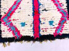 Load image into Gallery viewer, Moroccan Rug,  Boucherouite Rug,  Berber Rug,  Runner Rug,  Vintage Rug,  Area Rug,  Colorful Rug,  Abstract Rug,  Free Shipping,  Handmade Rug,  Handwoven Rug,  Living Room Rug,  Soft Rug,  Home and Living,  Floor and Rugs.
