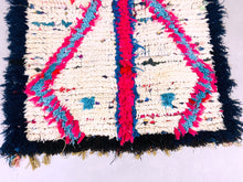 Load image into Gallery viewer, Moroccan Rug,  Boucherouite Rug,  Berber Rug,  Runner Rug,  Vintage Rug,  Area Rug,  Colorful Rug,  Abstract Rug,  Free Shipping,  Handmade Rug,  Handwoven Rug,  Living Room Rug,  Soft Rug,  Home and Living,  Floor and Rugs.
