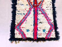 Load image into Gallery viewer, Moroccan Rug,  Boucherouite Rug,  Berber Rug,  Runner Rug,  Vintage Rug,  Area Rug,  Colorful Rug,  Abstract Rug,  Free Shipping,  Handmade Rug,  Handwoven Rug,  Living Room Rug,  Soft Rug,  Home and Living,  Floor and Rugs.
