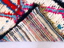Load image into Gallery viewer, Moroccan Rug,  Boucherouite Rug,  Berber Rug,  Runner Rug,  Vintage Rug,  Area Rug,  Colorful Rug,  Abstract Rug,  Free Shipping,  Handmade Rug,  Handwoven Rug,  Living Room Rug,  Soft Rug,  Home and Living,  Floor and Rugs.

