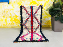Load image into Gallery viewer, Moroccan Rug,  Boucherouite Rug,  Berber Rug,  Runner Rug,  Vintage Rug,  Area Rug,  Colorful Rug,  Abstract Rug,  Free Shipping,  Handmade Rug,  Handwoven Rug,  Living Room Rug,  Soft Rug,  Home and Living,  Floor and Rugs.
