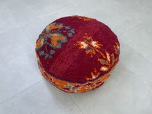 Load image into Gallery viewer, Round moroccan pouf cover - S32, Floor Cushions, The Wool Rugs, The Wool Rugs, 
