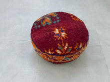 Load image into Gallery viewer, Round moroccan pouf cover - S32, Floor Cushions, The Wool Rugs, The Wool Rugs, 
