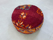 Load image into Gallery viewer, Round moroccan pouf cover - S32, Floor Cushions, The Wool Rugs, The Wool Rugs, 
