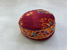 Load image into Gallery viewer, Round moroccan pouf cover - S32, Floor Cushions, The Wool Rugs, The Wool Rugs, 
