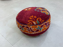 Load image into Gallery viewer, Round moroccan pouf cover - S32, Floor Cushions, The Wool Rugs, The Wool Rugs, 
