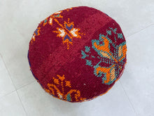 Load image into Gallery viewer, Round moroccan pouf cover - S32, Floor Cushions, The Wool Rugs, The Wool Rugs, 
