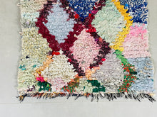 Load image into Gallery viewer, Berber Boucherouite rug, 2x5 FT, N7189, Boucherouite Rugs, The Wool Rugs, The Wool Rugs, 
