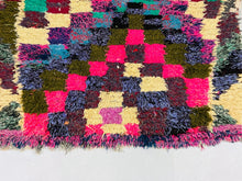 Load image into Gallery viewer, Bohemian Boucherouite Rug,, Boucherouite Rugs, The Wool Rugs, The Wool Rugs, 
