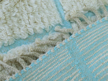 Load image into Gallery viewer, Handwoven Berber rug showcasing clean geometric lines.

