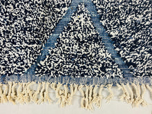 Load image into Gallery viewer, Moroccan Rug 11x10, Beni Ourain Rug, Rug Berber, Organic Rug, Handwoven Rug, Wool Rug, Blue Wool Rug, Bedroom Rug, Scandinavian Rug

