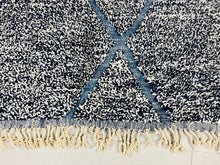 Load image into Gallery viewer, Moroccan Rug 11x10, Beni Ourain Rug, Rug Berber, Organic Rug, Handwoven Rug, Wool Rug, Blue Wool Rug, Bedroom Rug, Scandinavian Rug
