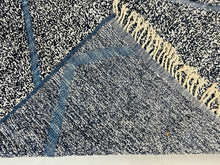 Load image into Gallery viewer, Moroccan Rug 11x10, Beni Ourain Rug, Rug Berber, Organic Rug, Handwoven Rug, Wool Rug, Blue Wool Rug, Bedroom Rug, Scandinavian Rug
