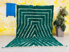 Abstract Moroccan rug 7.0 ft x 9.3 ft - beni ourain rug - colorful berber rug - Green morrocan rug 7x9