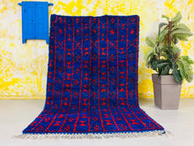 Load image into Gallery viewer, Blue moroccan rug 5x9 ft - G5177
