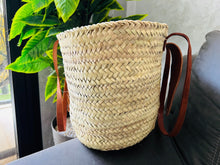 Load image into Gallery viewer, beach bag,beach tote,crochet bag,french market basket,handmade bag,lunch bag,market bag,personalized tote,straw bag,tote bag,tote bag aesthetic,wicker basket,woven beach bag
