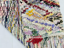 Load image into Gallery viewer, Bright and artistic Boucherouite rug perfect for boho interiors.
