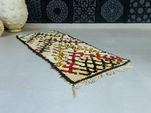 Load image into Gallery viewer, Handwoven wool Moroccan rug with vibrant colors and patterns.
