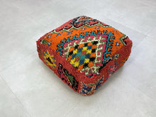 Load image into Gallery viewer, Pillow cover,
Cushion covers,
berber pillow,
Moroccan pillow,
Throw pillow cover,
pillow cases,
home decor,
floor pillow,
kilim pillow
Moroccan Kilim Pouf
Kilim Footstool,
floor pillow seating,
floor sofa
