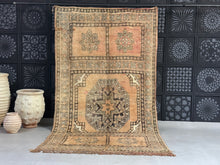 Load image into Gallery viewer, Beige and Brown Berber Handmade Area Rug 5x11 - F61, Rugs, The Wool Rugs, The Wool Rugs, 
