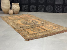 Load image into Gallery viewer, Beige and Brown Berber Handmade Area Rug 5x11 - F61, Rugs, The Wool Rugs, The Wool Rugs, 
