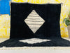 Black Beni ourain rug  - All wool berber rug