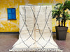 White berber rug 5x8 ft - G2007