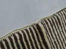 Load image into Gallery viewer, Natural wool custom rug with handwoven stripe texture

