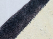Load image into Gallery viewer, Unique Berber rug with cream and black contrast


