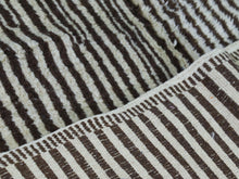 Load image into Gallery viewer, Handmade striped Berber rug in minimalist neutral tones

