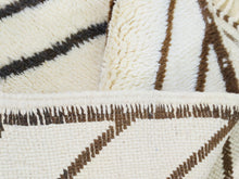 Load image into Gallery viewer, Hand-knotted Moroccan rug with modern linear artwork


