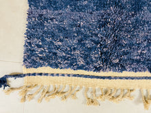 Load image into Gallery viewer, Handwoven deep blue carpet
