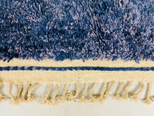 Load image into Gallery viewer, Handwoven deep blue carpet