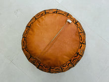 Load image into Gallery viewer, Ottoman pouf, Leather pouf, The Wool Rugs, The Wool Rugs, 
