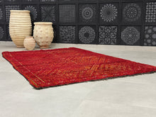 Load image into Gallery viewer, Red Moroccan Rug, 6x9 ft rug - F9, Rugs, The Wool Rugs, The Wool Rugs, 
