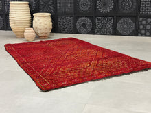 Load image into Gallery viewer, Red Moroccan Rug, 6x9 ft rug - F9, Rugs, The Wool Rugs, The Wool Rugs, 
