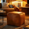 Leathe Poufs for S